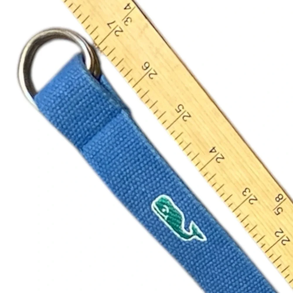Vineyard Vines Blue Kids Belt with Green Whale